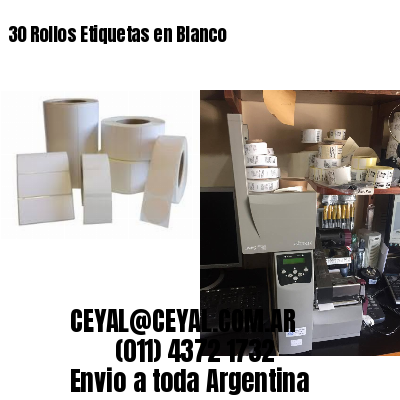30 Rollos Etiquetas en Blanco