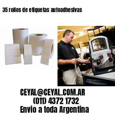 35 rollos de etiquetas autoadhesivas