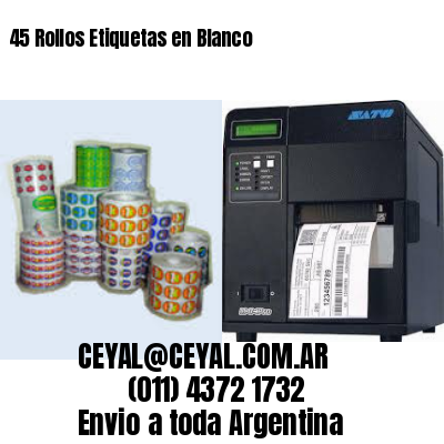 45 Rollos Etiquetas en Blanco