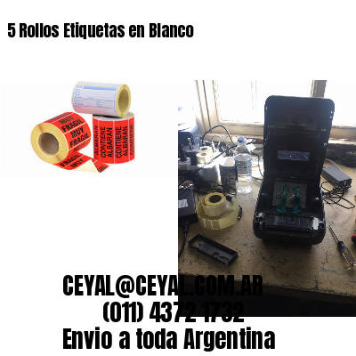 5 Rollos Etiquetas en Blanco