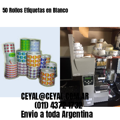 50 Rollos Etiquetas en Blanco