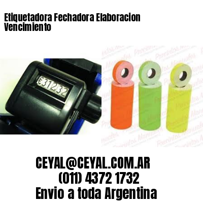 Etiquetadora Fechadora Elaboracion Vencimiento
