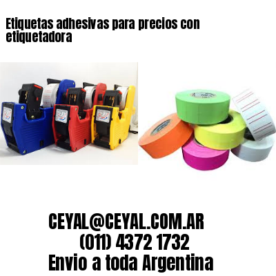 Etiquetas adhesivas para precios con etiquetadora