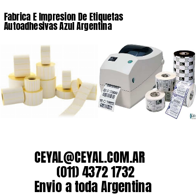 Fabrica E Impresion De Etiquetas Autoadhesivas Azul Argentina