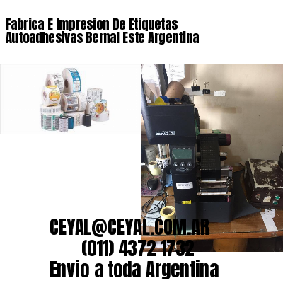 Fabrica E Impresion De Etiquetas Autoadhesivas Bernal Este Argentina
