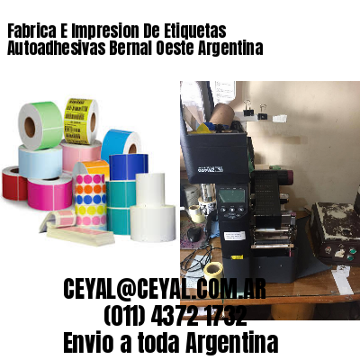 Fabrica E Impresion De Etiquetas Autoadhesivas Bernal Oeste Argentina