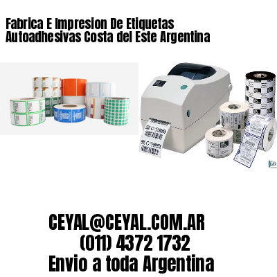 Fabrica E Impresion De Etiquetas Autoadhesivas Costa del Este Argentina