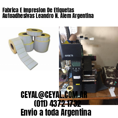 Fabrica E Impresion De Etiquetas Autoadhesivas Leandro N. Alem Argentina