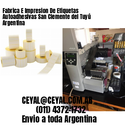 Fabrica E Impresion De Etiquetas Autoadhesivas San Clemente del Tuyú Argentina