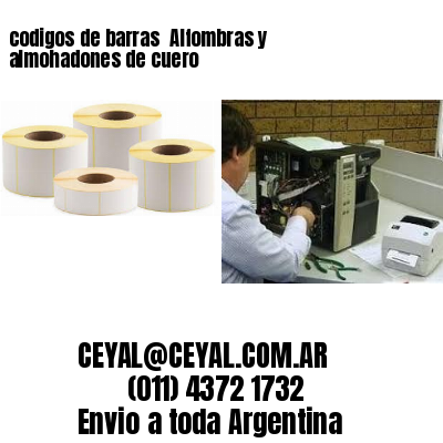 codigos de barras 	Alfombras y almohadones de cuero