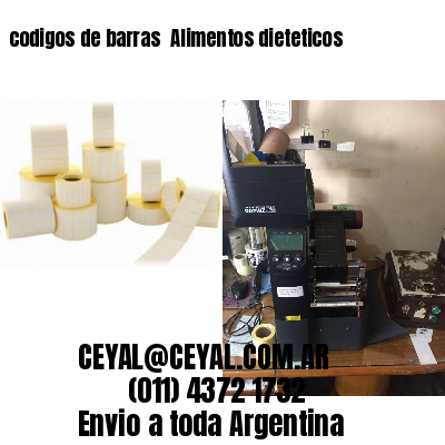 codigos de barras 	Alimentos dieteticos