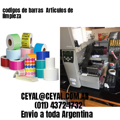 codigos de barras 	Artículos de limpieza