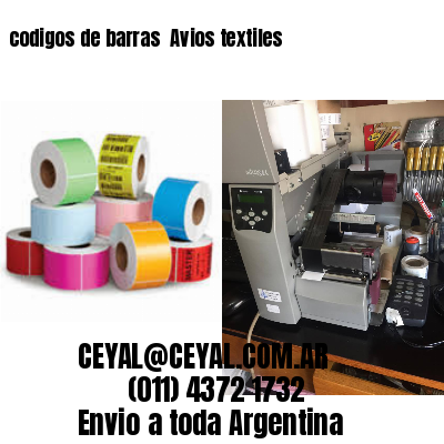 codigos de barras 	Avios textiles