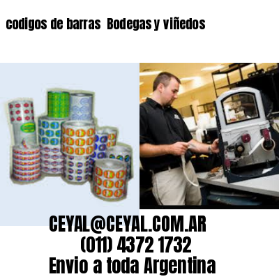 codigos de barras 	Bodegas y viñedos
