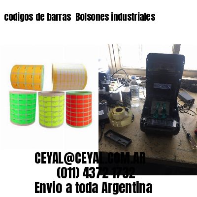 codigos de barras 	Bolsones industriales