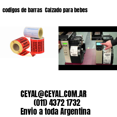 codigos de barras 	Calzado para bebes