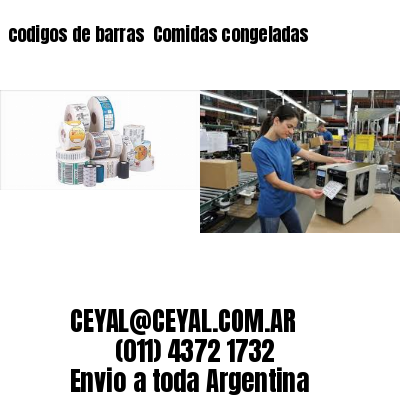 codigos de barras 	Comidas congeladas