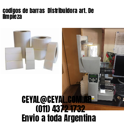 codigos de barras 	Distribuidora art. De limpieza