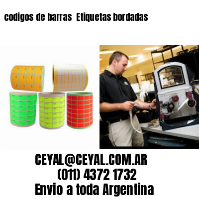 codigos de barras 	Etiquetas bordadas