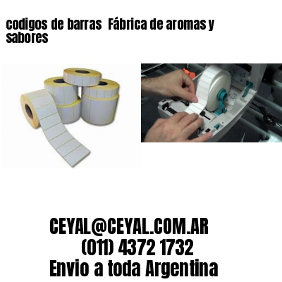 codigos de barras 	Fábrica de aromas y sabores