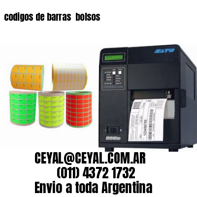 codigos de barras 	bolsos
