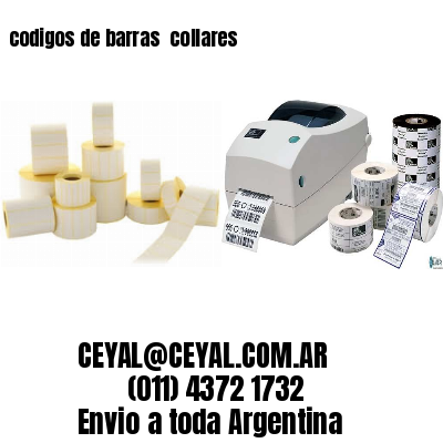 codigos de barras 	collares