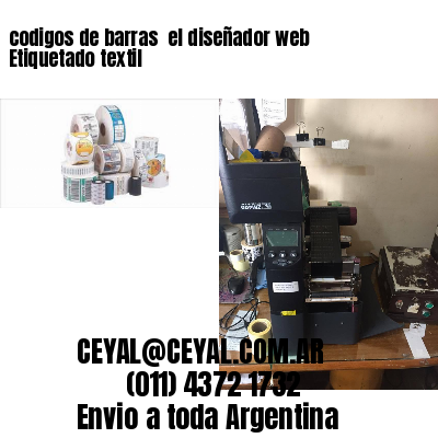 codigos de barras 	el diseñador web Etiquetado textil