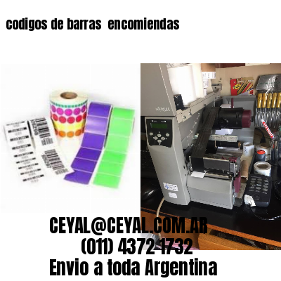 codigos de barras 	encomiendas