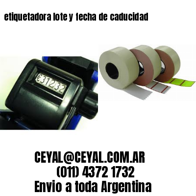 etiquetadora lote y fecha de caducidad
