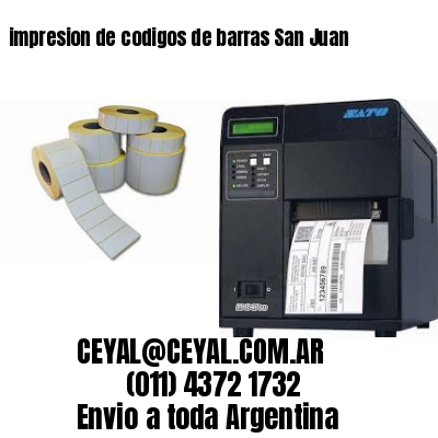 impresion de codigos de barras San Juan