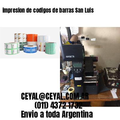 impresion de codigos de barras San Luis