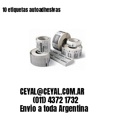10 etiquetas autoadhesivas