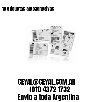16 etiquetas autoadhesivas