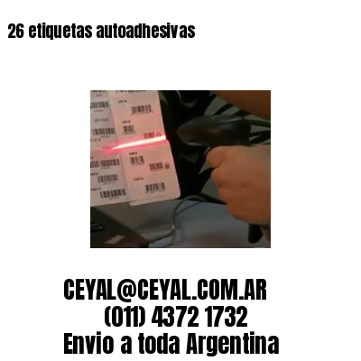26 etiquetas autoadhesivas