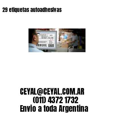 29 etiquetas autoadhesivas