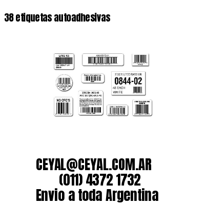 38 etiquetas autoadhesivas