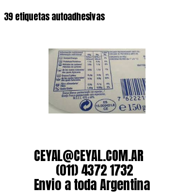 39 etiquetas autoadhesivas