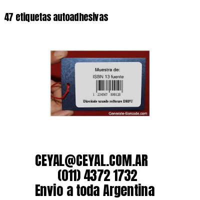 47 etiquetas autoadhesivas