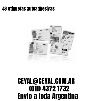 48 etiquetas autoadhesivas
