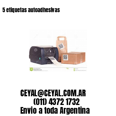 5 etiquetas autoadhesivas