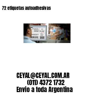 72 etiquetas autoadhesivas
