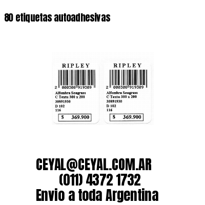 80 etiquetas autoadhesivas