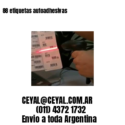 88 etiquetas autoadhesivas