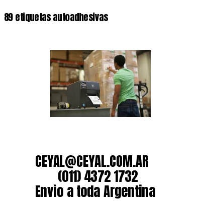 89 etiquetas autoadhesivas