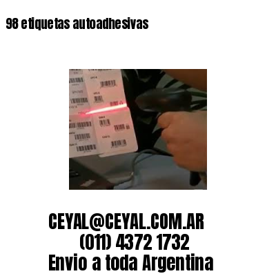 98 etiquetas autoadhesivas