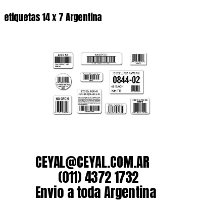 etiquetas 14 x 7 Argentina