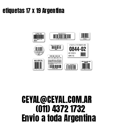 etiquetas 17 x 19 Argentina