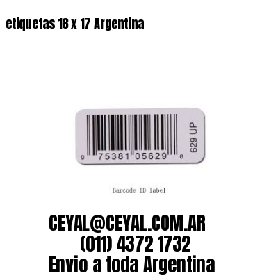 etiquetas 18 x 17 Argentina