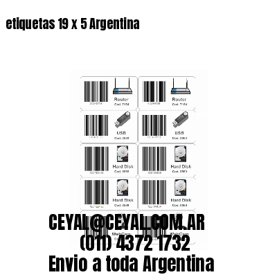 etiquetas 19 x 5 Argentina