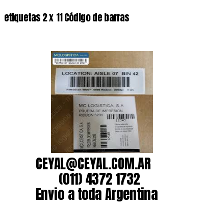 etiquetas 2 x 11 Código de barras